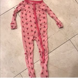 Kickee Pants Watermelon Ruffle butt pajamas, 9-12